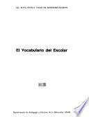 El vocabulario del escolar