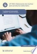 Elaboración de reseñas para productos editoriales. ARGN0210