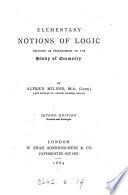 Elementary Notions of Logic