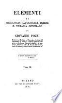 Elementi di Fisiologia Patologica, Igiene e Terapia generale