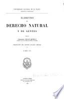 Elementos de derecho natural y de gentes
