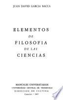 Elementos de filosofía de las ciencias