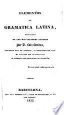 Elementos de gramática latina, etc