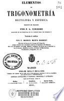 Elementos de trigonometría rectilínea y esférica