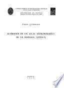 Elementos de un atlas antroponímico de la Hispania antigua