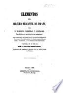 Elementos del Derecho Mercantil de España ... Obra ... precedida de un prólogo por D. Eduardo Perez Pujol
