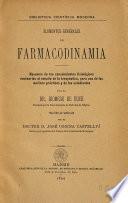 Elementos generales de farmacodinamia