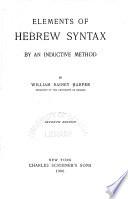 Elements of Hebrew Syntax by an Inductive Method