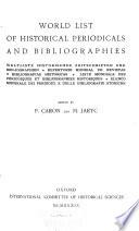 Elenco Mondiale Dei Periodici E Delle Bibliografie Storiche