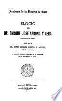 Elogio del dr. Enrique José Varona y Pera