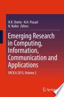 Emerging Research in Computing, Information, Communication and Applications