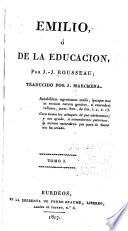 Emilio; ó, De la educacion