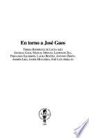 En torno a José Gaos
