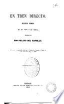 En tren directo juguete comico en un acto y en verso original de Don Pelayo del Castillo