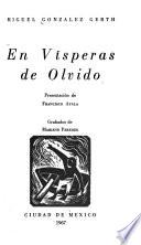 En visperas de olvido