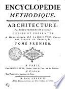 Encyclopédie méthodique. Architecture