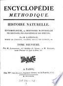 Encyclopédie Méthodique. Histoire Naturelle des Animaux