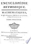 Encyclopédie Méthodique. Mathématiques