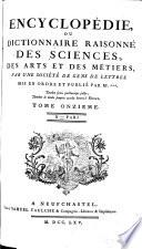 Encyclopédie, ou dictionnaire raisonné des sciences, des arts et des métiers