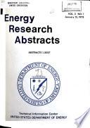 Energy Research Abstracts