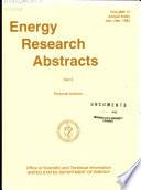 Energy Research Abstracts