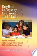English Language Learners and Math