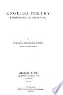 English Poetry from Blake to Browning