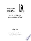 English-Spanish Glossary for Health Aids