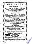 Enmiendas y advertencias a las cronicas de los reyes de castilla ..