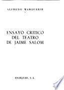 Ensayo crítico del teatro de Jaime Salom