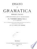 Ensayo de gramatica hispano-tagala