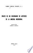 Ensayo de un diccionario de artífices de la América Meridional