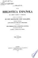 Ensayo de una biblioteca española de libros raros y curiosos
