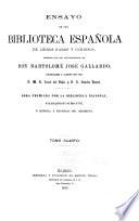 Ensayo de una biblioteca española de libros raros y curiosos