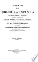 Ensayo de una biblioteca española de libros raros y curiosos