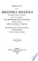 Ensayo de una biblioteca española de libros raros y curiosos