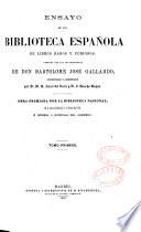 Ensayo de una biblioteca española de libros raros y curiosos