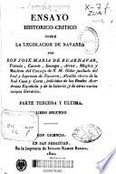 Ensayo histórico-crítico sobre la legislación de Navarra