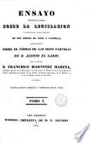 Ensayo historico-critico sobre la legislacion