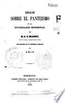 Ensayo sobre el panteísmo en las sociedades modernas