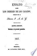 Ensayo sobre los Deberes de los Casados ... Quinta edicion