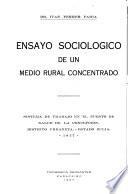 Ensayo sociológico de un medio rural concentrado venezolano