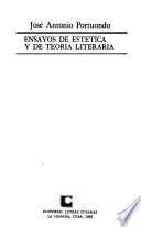 Ensayos de estética y de teoría literaria