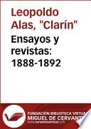 Ensayos y revistas: 1888-1892