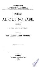 Enseñar al que no sabe