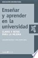 Enseñar y aprender en la universidad