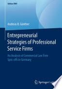Entrepreneurial Strategies of Professional Service Firms