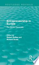 Entrepreneurship in Europe (Routledge Revivals)