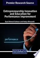 Entrepreneurship Innovation and Education for Performance Improvement