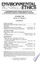 Environmental Ethics